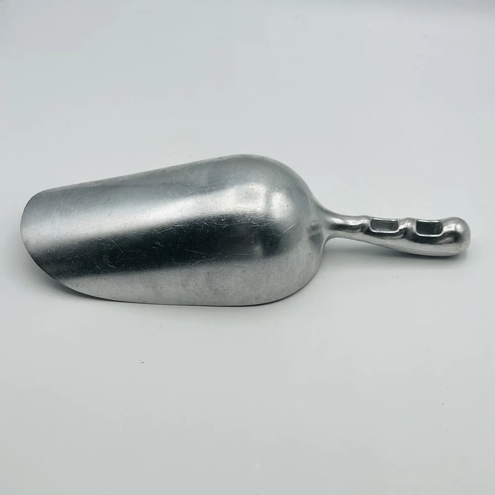 Vintage Bev Cast Aluminum Multi Purpose Scoop Made in Italy H on Handle 9.5